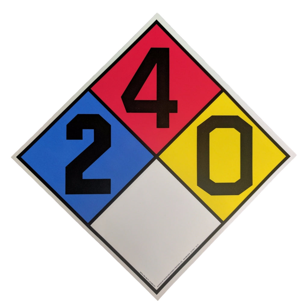 DOU NFPA V704-3 2-4-0 PROPANE DECAL 15 X 15