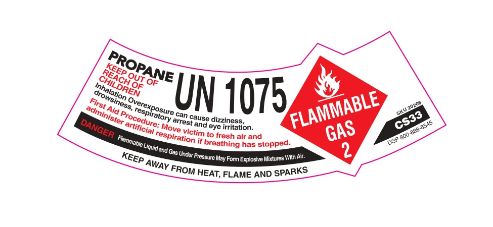 DOU CS33 CYLINDER WARNING LABEL AA16