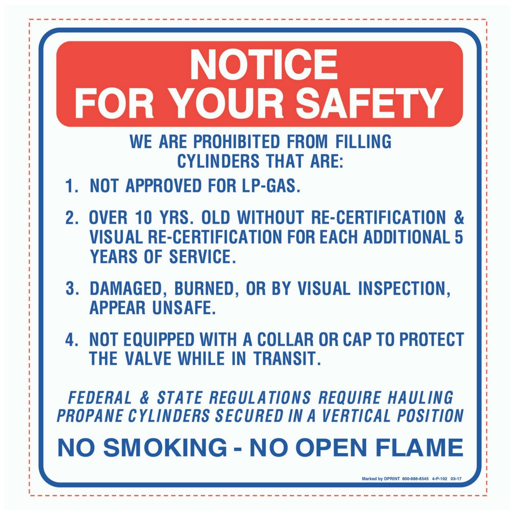 DOU P102 SAFETY SIGN