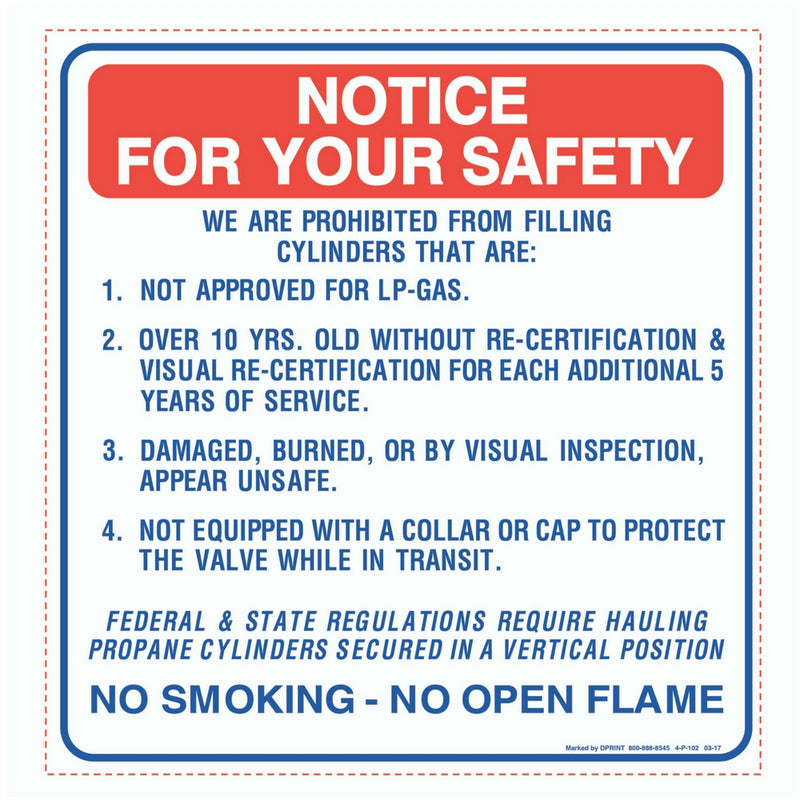 DOU P102 SAFETY SIGN