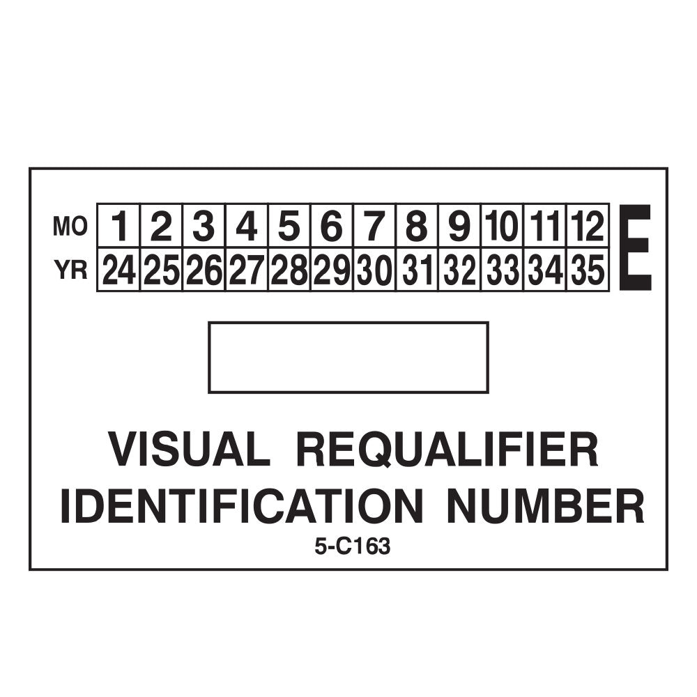 DOU 05-C163 INSPECTION DECAL