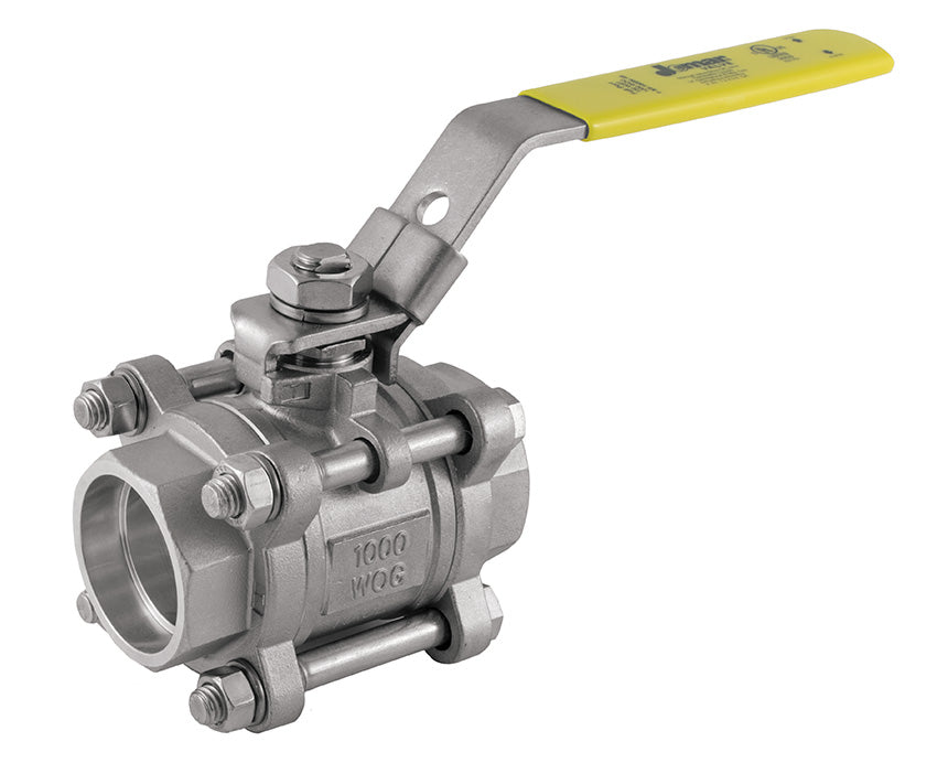 JOM 500-346 3 Piece 4 Bolt, Swing Out Body, Full Port, Socket Weld Connection,